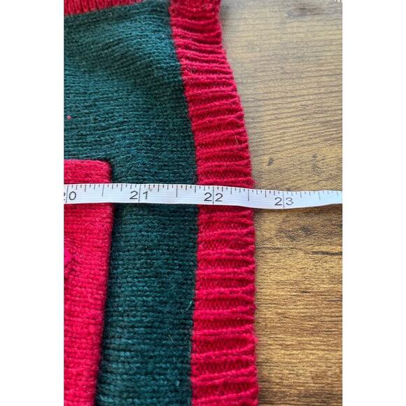 KarenScott Womens XL Red Embroidery Christmas Theme Wool Blend Party/Holiday - Picture 9 of 11